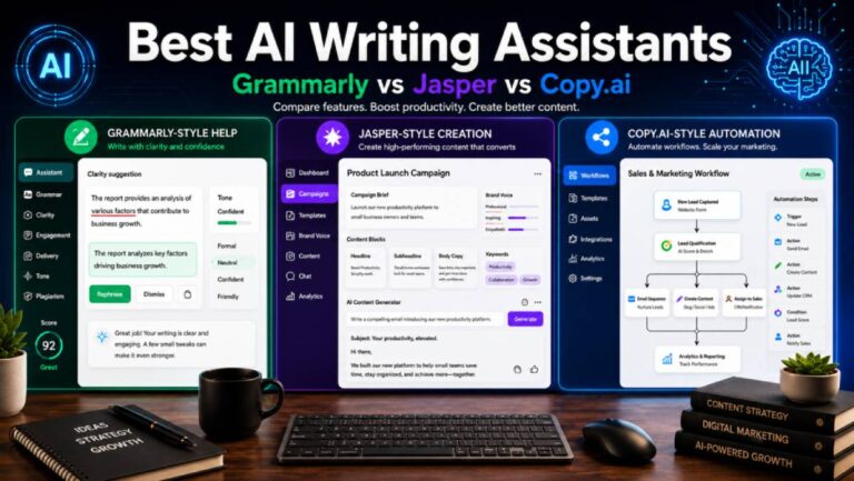Best AI Writing Assistants in 2026: Grammarly vs Jasper vs Copy.ai Compared AI writing assistants
