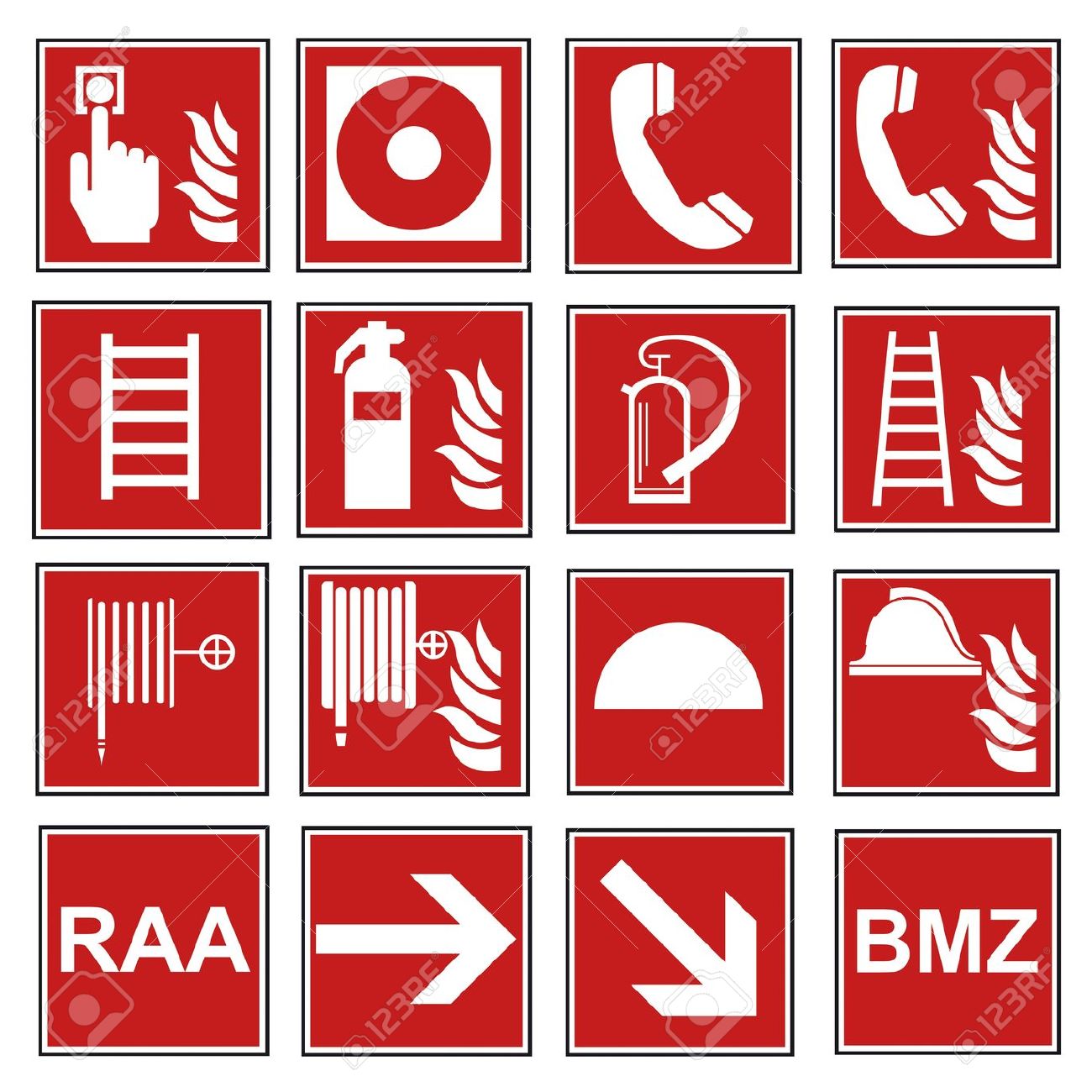 Fire Safety Signs And Symbols